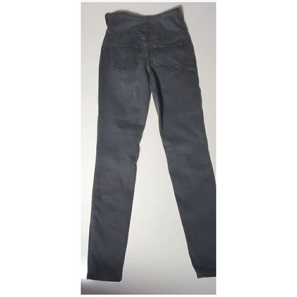 H&M Maternity Super Skinny High Rib MAMA Faded Black Stretchy Denim Jeans - 4P - Picture 9 of 11